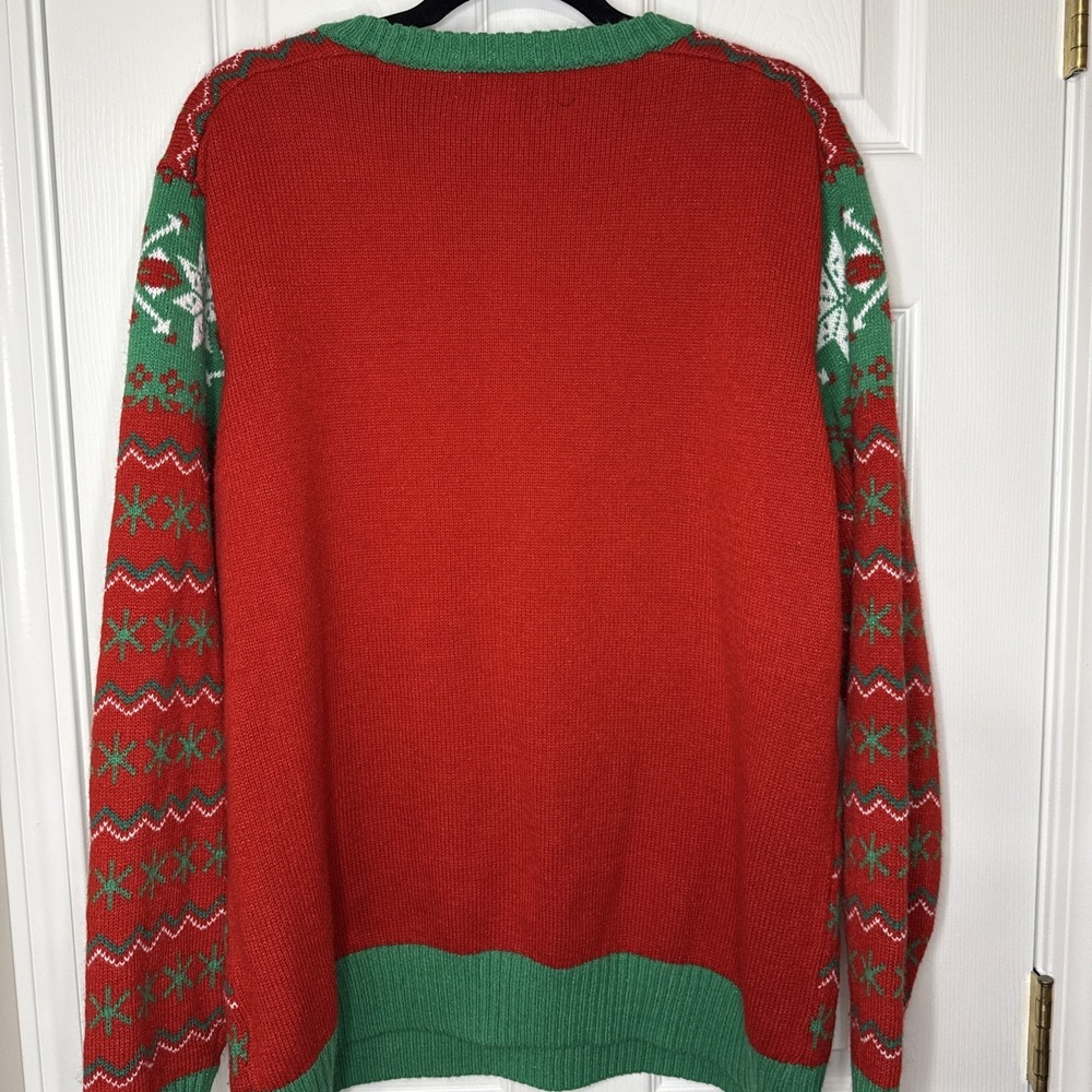 🎅 EPIC Dabbing Santa Ugly Christmas Sweater | Holographic Rocket | Size XXL - Picture 5 of 8